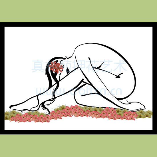 押花装饰画SC5070-714女人花系列