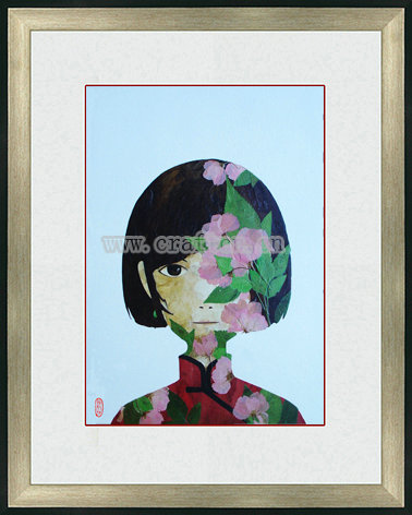 押花装饰画SC4050-3702女孩的浮生梦话